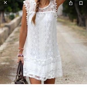 White Lace mini dress